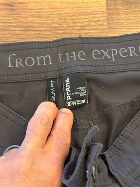 prAna Brion ll Slim Fit Pants in Charcoal Gray